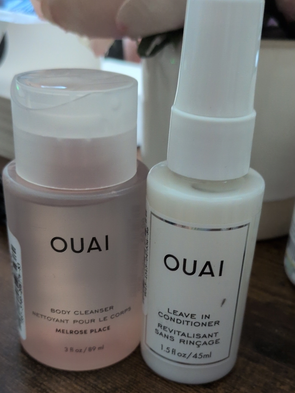 OUAI  Body Cleanser & Leave-In Conditioner Set New